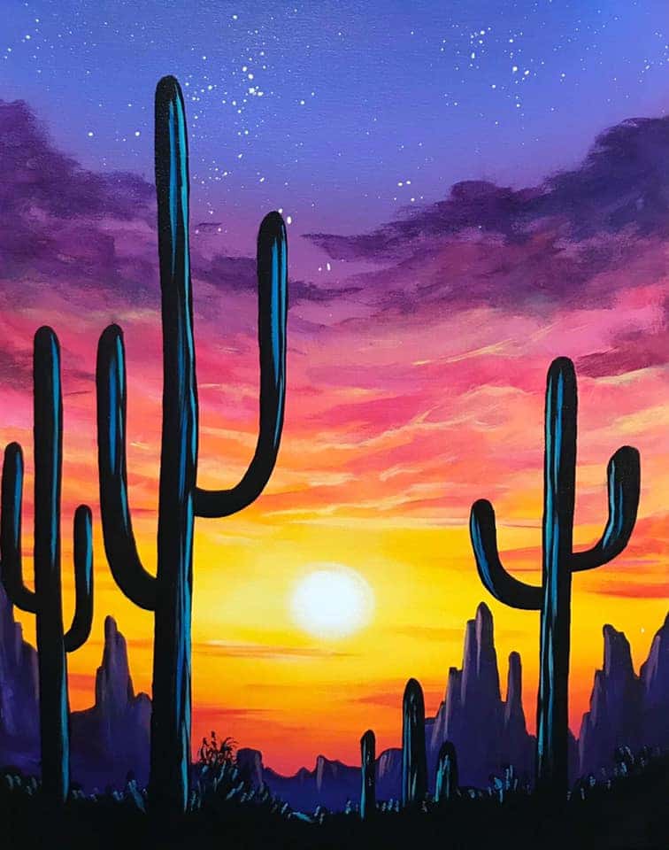 Dreamy Desert Sunset - Party Paint USA